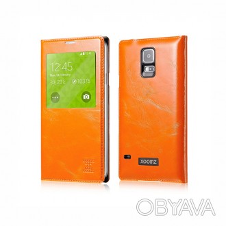 Чехол Xoomz для Samsung Galaxy S5 Original Oil Wax Leather Orange - яркий и стил. . фото 1