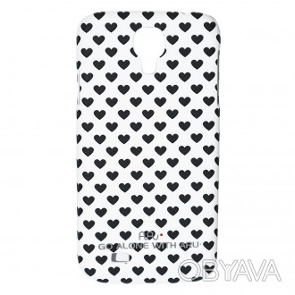 Чехол ARU для Samsung Galaxy S4 Hearts Black – стильный аксессуар, обрамляющий з. . фото 1