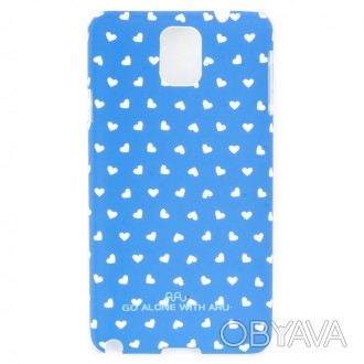 Чехол ARU для Samsung Galaxy Note 3 Hearts Blue – стильный аксессуар, обрамляющи. . фото 1