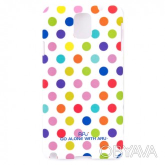 Чехол ARU для Samsung Galaxy Note 3 Cutie Dots White Rainbow – стильный аксессуа. . фото 1