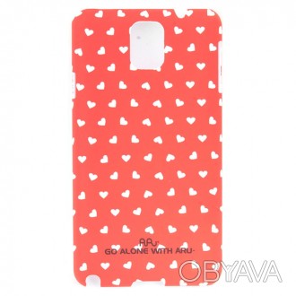 Чехол ARU для Samsung Galaxy Note 3 Hearts Red – стильный аксессуар, обрамляющий. . фото 1