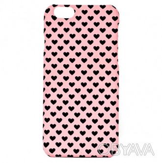 Чехол ARU для iPhone 6/6S Hearts Pink - стильный аксессуар, обрамляющий заднюю п. . фото 1