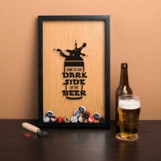Скарбничка для пивних кришок Бері-Дарі Come to the dark side of the beer, чорна/. Київ. фото 1 Скарбничка для пивних кришок Бері-Дарі Come to the dark side of the beer, чорна/. Київ. фото 1