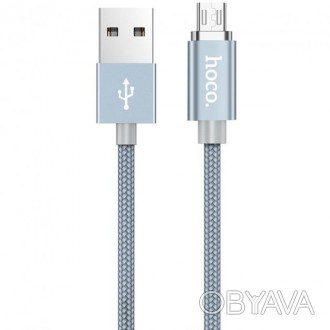 Кабель USB Hoco U40 Magnetic Adsorption MicroUSB Grey 1.2m - это высококачествен. . фото 1