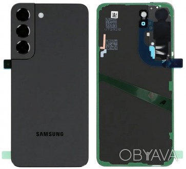 Задня кришка Samsung S901B Galaxy S22 5G в чорному кольорі Phantom Black - це ст. . фото 1