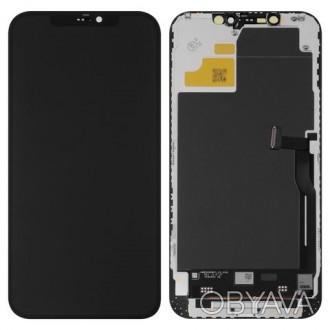 Даний дисплей для iPhone 12 Pro Max виготовлений в чорному кольорі з рамкою, що . . фото 1