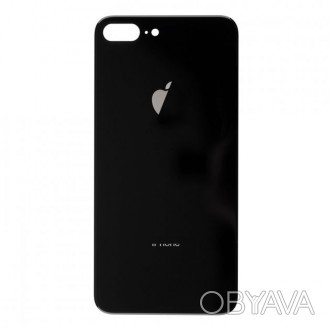 Задня кришка iPhone 8 Plus чорна з великим вирізом під камеру є стильним та елег. . фото 1