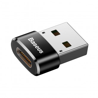 Переходник Baseus Female Type-C to USB представляет собой миниатюрный адаптер, к. . фото 2