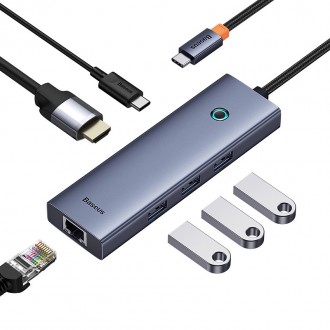 USB HUB Baseus Flite позволит вам увеличить возможности вашего ноутбука! Хаб осн. . фото 5