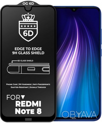 Захисне скло 6D OG Crown Xiaomi Redmi 12c - це стильний та надійний аксесуар, як. . фото 1