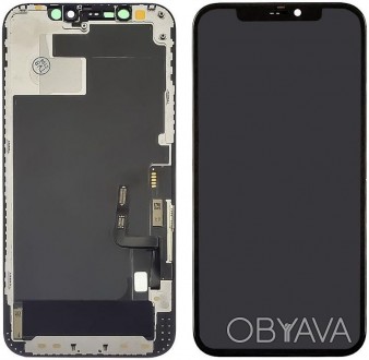 Дисплей (LCD) iPhone 12/12 Pro в цвете з сенсором чорний ZY-INCELL – это высокок. . фото 1