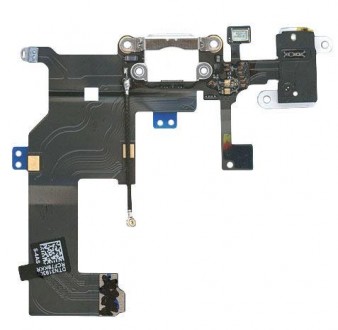 Шлейф із роз'ємом живлення (Dock Connector) для Apple iPhone 5 білий, Шлейф живл. . фото 2