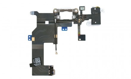 Шлейф із роз'ємом живлення (Dock Connector) для Apple iPhone 5 білий, Шлейф живл. . фото 3