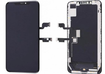 Дисплей (LCD) iPhone XS MAX з сенсором - надзвичайно високоякісний чорний перекл. . фото 2