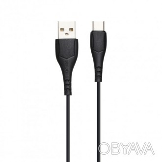 USB кабель Borofone BX37 Wieldy Type-C в чорному кольорі - надійне, стильне і фу. . фото 1