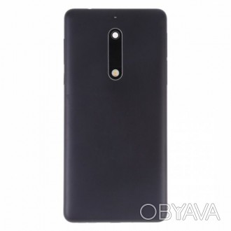 Задняя крышка Nokia 5 Dual Sim (TA-1053) черного цвета представляет собой стильн. . фото 1