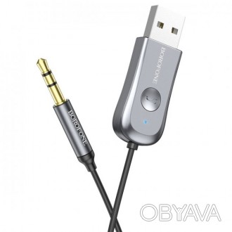 Аудіо ресивер Bluetooth Borofone BC44 сірий - це стильний і компактний пристрій,. . фото 1