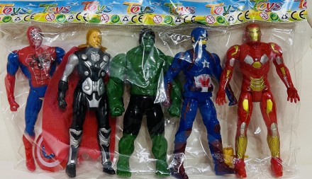 Набор героев "Супергерои" , фигурка 19 см, светится, на батарейках, подвижные де. . фото 3