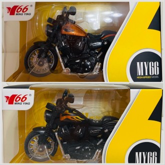 Мотоцикл металлический, инерционный, резиновые колеса, в коробке 16*10*8,5 см. . фото 9