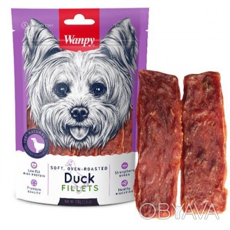 Натуральное лакомство для собак Wanpy Soft Duck Fillets – вкусное и полезное доп. . фото 1