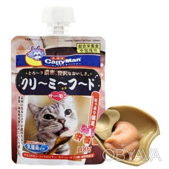 Жидкий корм для котов CattyMan Creamy Food Salmon – вкуснейший крем-суп с превос. . фото 1