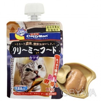 Жидкий корм для котов CattyMan Creamy Food Bonito – вкуснейший крем-суп с диетич. . фото 1