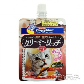 Лакомство для котов CattyMan Creamy Salmon Puree – это не просто вкуснейшее аром. . фото 1