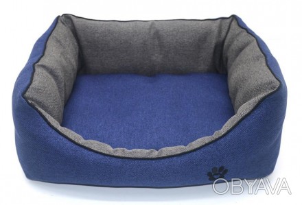 Лежак для собак и котов Loft выполнена из мебельной ткани рогожка, комбинируется. . фото 1