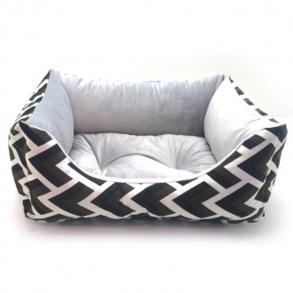 Лежак для собак и котов Сенди, двусторонний. Выполнен из мебельной ткани, наполн. . фото 6