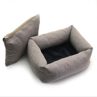 Лежак для собак и котов Патрик. Изготовлен из мебельной ткани рогожка. Наполните. . фото 5