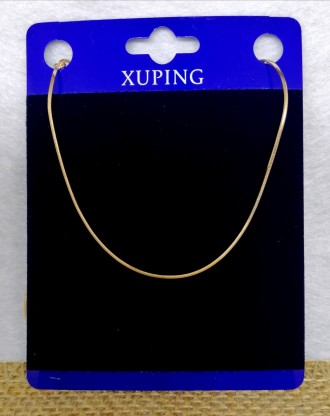 Цепочка из медицинского золота Xuping плетения снейк. Качественный гипоаллергенн. . фото 3