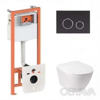 Комплект: Qtap Jay Ultra Quiet унитаз подвесной QT07335177W + Nest комплект инст. . фото 1