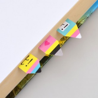 Индексы бумажные YES Rachel Pencils, 50*15мм, 120 шт (6*20)Яркие полоски бумаги . . фото 4