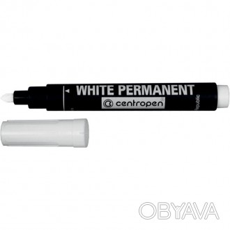 Белый перманентный маркер для стойких надписей практически на любой поверхности.. . фото 1