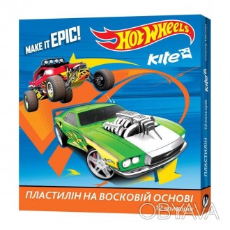 Набор мягкого пластилина серии KITE «Hot Wheels» на восковой основе состоит из 1. . фото 1