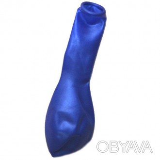 Шарик воздушный синий перламутровый диаметром 30 см.. . фото 1