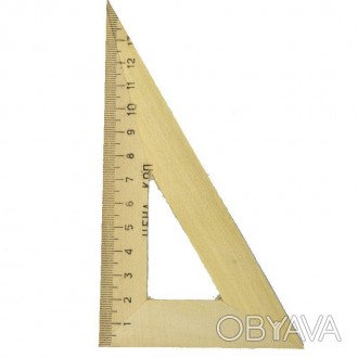 Треугольник деревянный предназначен для чертежных и измерительных работ.. . фото 1
