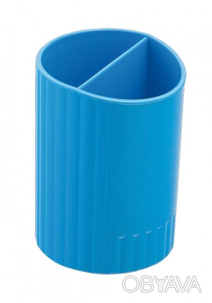 Пластиковая подставка-стаканчик для ручек ZIBI. Имеет два отделения для более уд. . фото 1