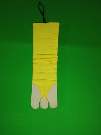 Рукавички мітенки жовті для дівчаток на 4-7 років до святкових суконь до костюма. . фото 5