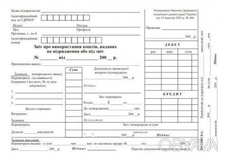 Бланк авансового отчета используется для учета денежных средств, которые выдаютс. . фото 1