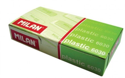 Ластик Milan 6030 прямоугольной формы из цветного пластика размером 56х15.5х12мм. . фото 3
