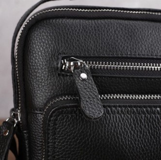 Ключница в подарок
 
 
Мужская кожаная сумка-барсетка через плечо Tiding Bag A25. . фото 11