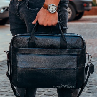 
 
Мужская кожаная сумка портфель для ноутбука Tiding Bag 173412 Черная
 
Характ. . фото 2