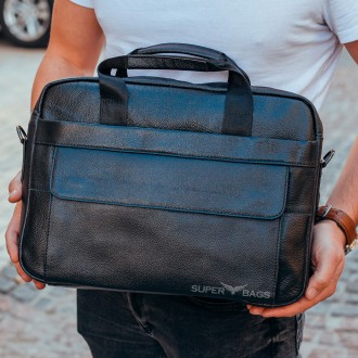 
Мужская кожаная сумка портфель для ноутбука 171171 Черная
 
Характеристика: 
	П. . фото 2