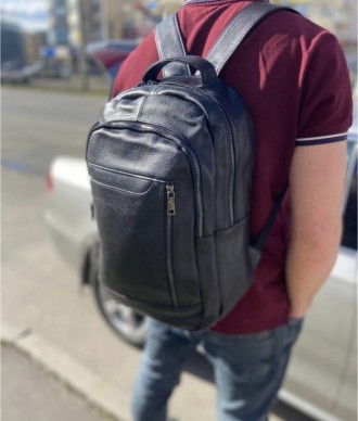 Хит! Новинка! Кожаный мужской рюкзак большой и вместительный из натуральной кожи. . фото 8
