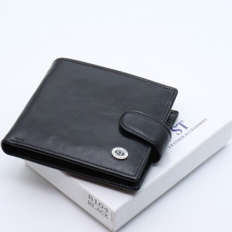 
Кожаное мужское портмоне на кнопке ST Leather ST104 
 
Характеристики:
	Материа. . фото 2