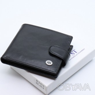 
Кожаное мужское портмоне на кнопке ST Leather ST104 
 
Характеристики:
	Материа. . фото 1