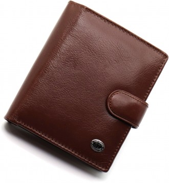 
Вертикальне чоловіче портмоне з натуральної шкіри на кнопці ST Leather B142 
 
. . фото 2