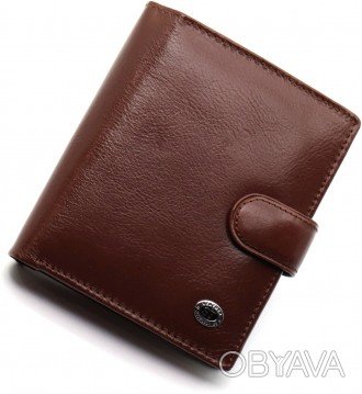 
Вертикальне чоловіче портмоне з натуральної шкіри на кнопці ST Leather B142 
 
. . фото 1