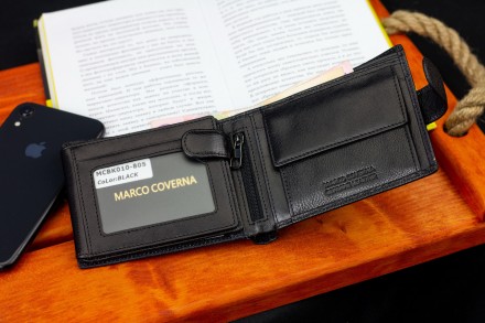 
Шкіряне чоловіче портмоне з відділенням для документів Marco Coverna MCBK10-805. . фото 10